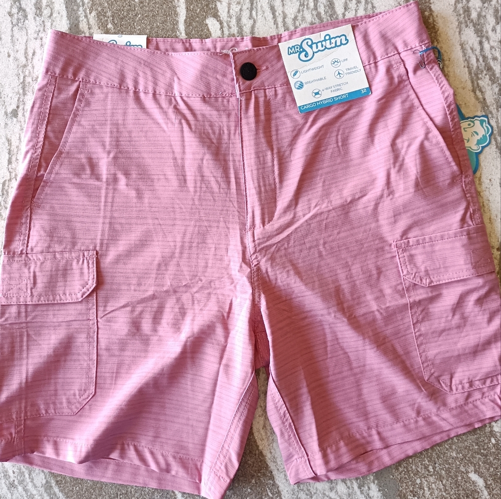 Mr. Swim Cargo Hybrid Swim Trunks New Size 32" Waist